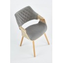 Стул HALMAR K396 дуб светлый/серый